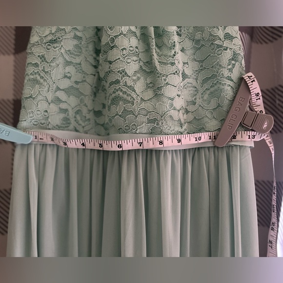 David’s Bridal Lace Floral and Chiffon Halter Bridesmaid/Sundress - Picture 9 of 10